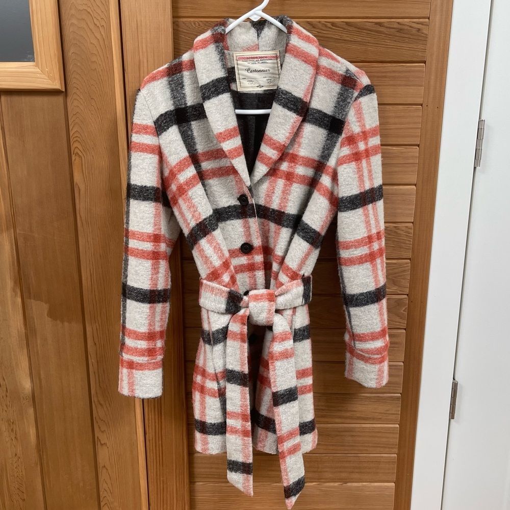 Cartonnier Anthropologie Hetty Plaid Wool Coat